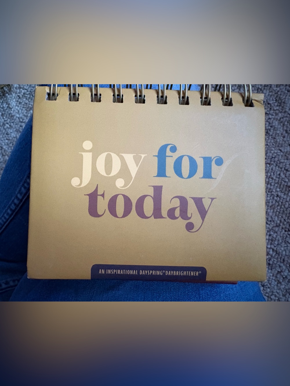 Joy for Today Daily Desk Calendar - Gold Cover